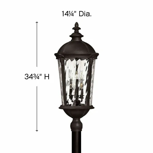 HINKLEY | 6 LIGHT STREET POST LAMP TOP ✪NEW✪ 1921RK RIVER ROCK WINDSOR RARE USA - Picture 3 of 13