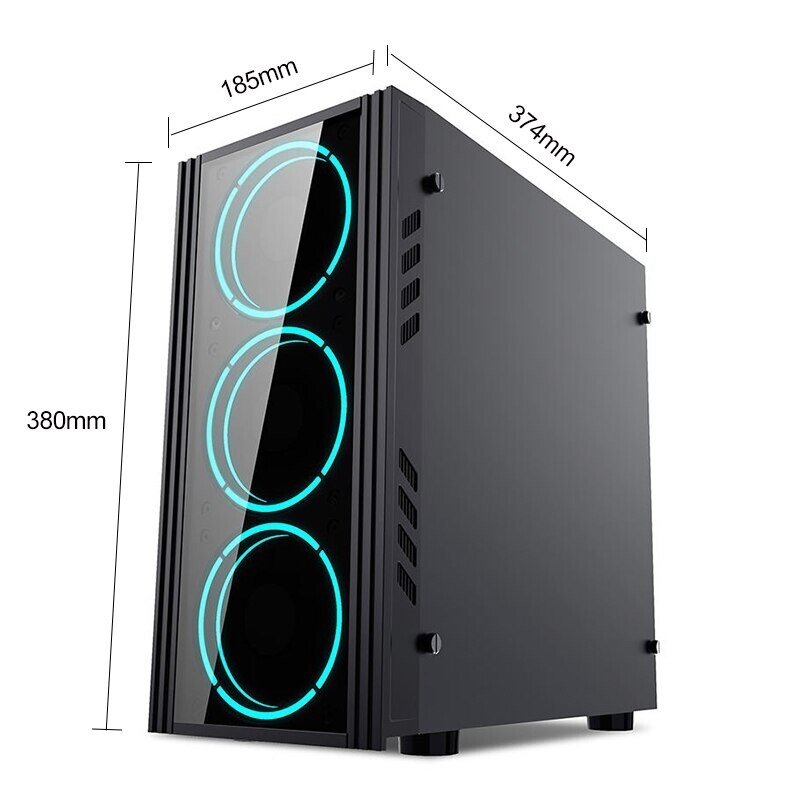Aigo PC Gaming Case ATX Tower Computer Case with 120mm PWM/ARGB