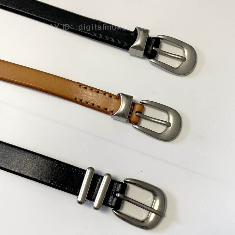 NEW BELT OUR LEGACY in BLACK Grained Leather Double Metal NEW BELT OUR LEGACY in BLACK Grained Leather Double Metal