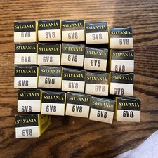 Set Of 4: NOS Sylvania 6V8 Vacuum tube Made In USA