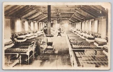 Vtg RPPC Post Card WW1 Military Barracks D194