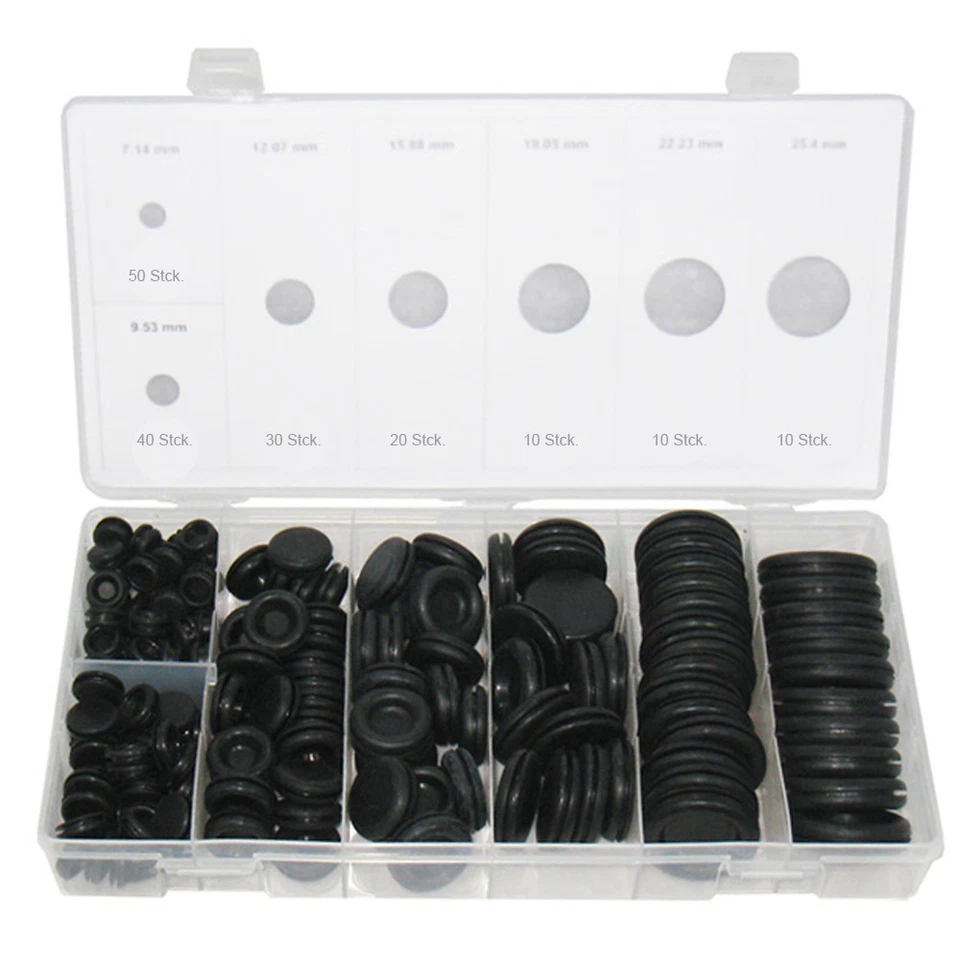 ALKAN 170 x Umfangreiche Gummistopfen / Karosseriestopfen / Verschlußstopfen Sortiment