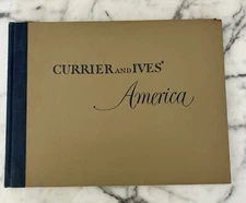 RARE!! 1952 CURRIER and IVES’ America FULL ALBUM 12"x16" Mint 80 Color PRINTS! 