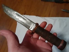 Vintage CATTARAUGUS 225Q WW2 Fighting Fixed Blade Knife 