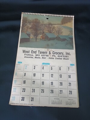 1984 West End Tavern & Grocery wall calendar Frohna, Missouri
