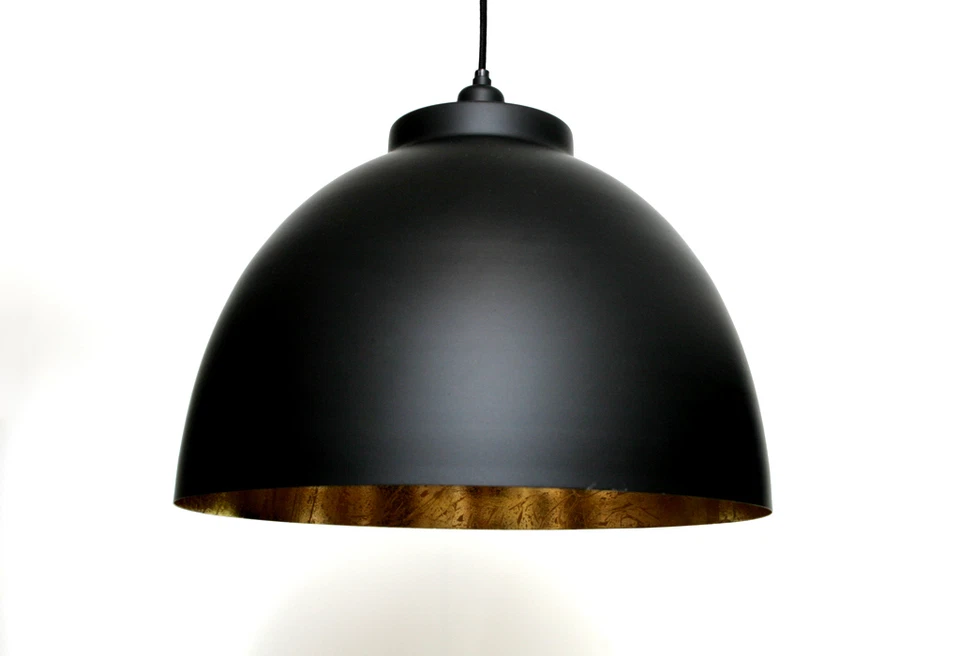 Plafonnier Noir Or Argent Rond Chambre Salon Lampe De Plafond Loft - Photo 2/4