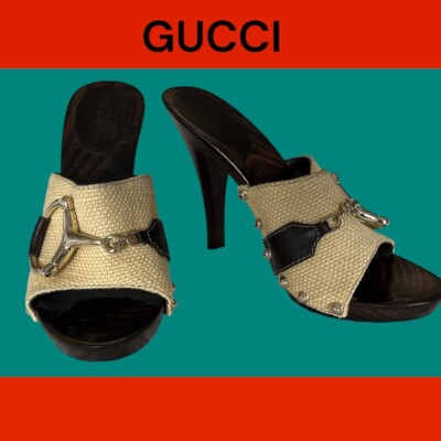 GUCCI SHOES HEELS SLIDES MULES HORSE-BIT NEW NWOB 6