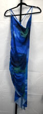 Blue Sleeveless Pull On Stretch Dress Plus Size XXL NWOT Tie Straps