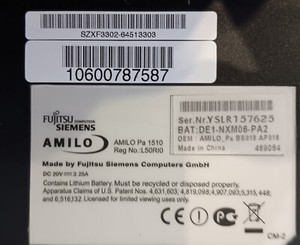 Fujitsu Siemens Amilo Pro 1556 15,4" Display ( 102 )