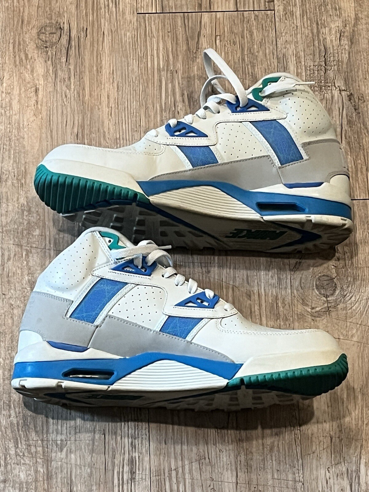 Size 13 - Nike Air Trainer SC High Grey Blue Orbit Seattle Seahawks NFL