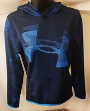 Under Armour-Youth Unisex Black  Blue Pullover Hoodie size XL