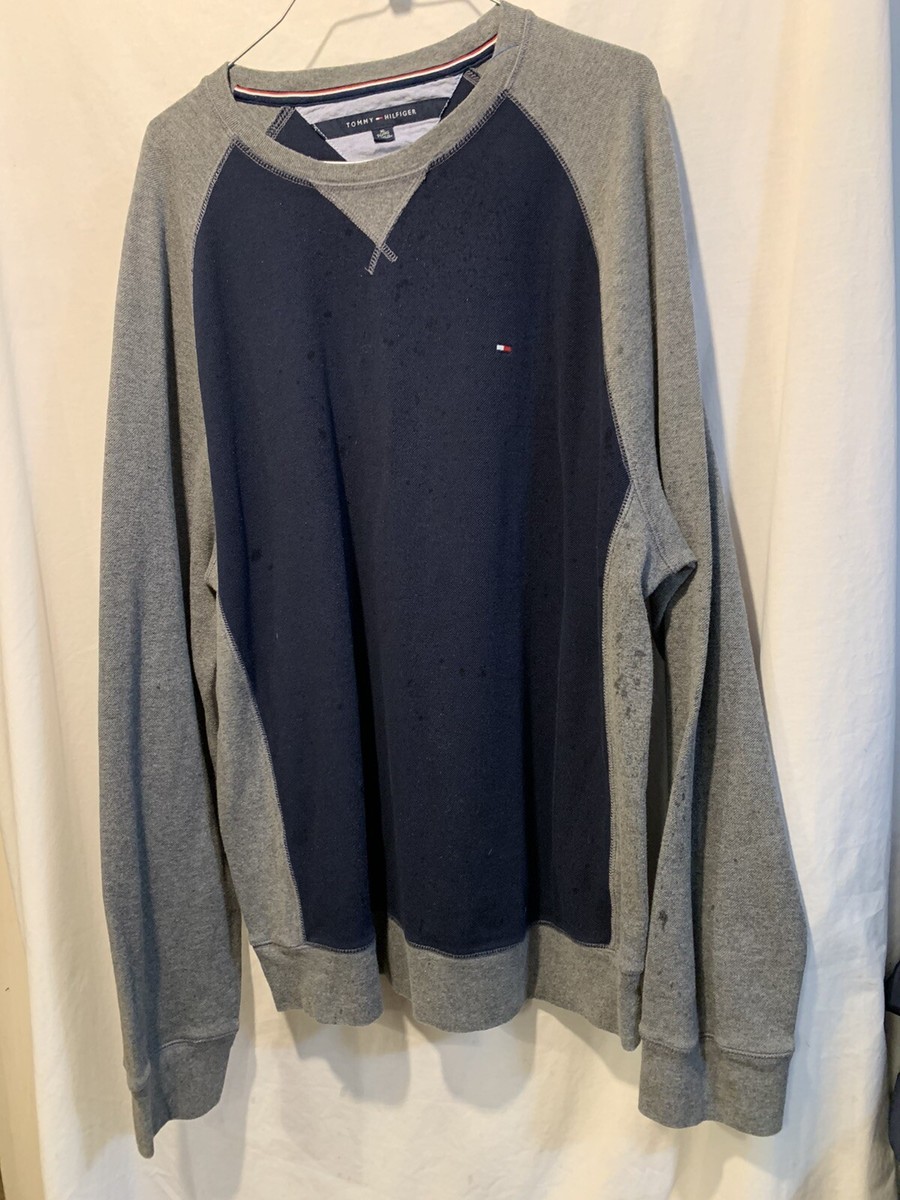 Tommy Hilfiger Mens Size XL BLUE/GRAY SWEATSHIRT LONG SLEEVED | eBay