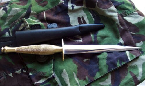 Fairbairn Sykes Commando knife 2nd pat. brass handle, made in Sheffield England