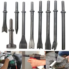 Pneumatic Chisel Air Hammer Punch Chipping Bits Set 9 Piece Professional Grade