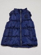 C Tommy Bahama Puffer Vest Jacket SIZ 2T Unisex Navy Blue Full Zip Sleeveless