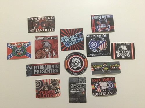 4 ADESIVI ULTRAS Mix Spagna/Portogallo Madrid-Coimbra-Famalicao Ultras Stickers EUR 7,00 - 5