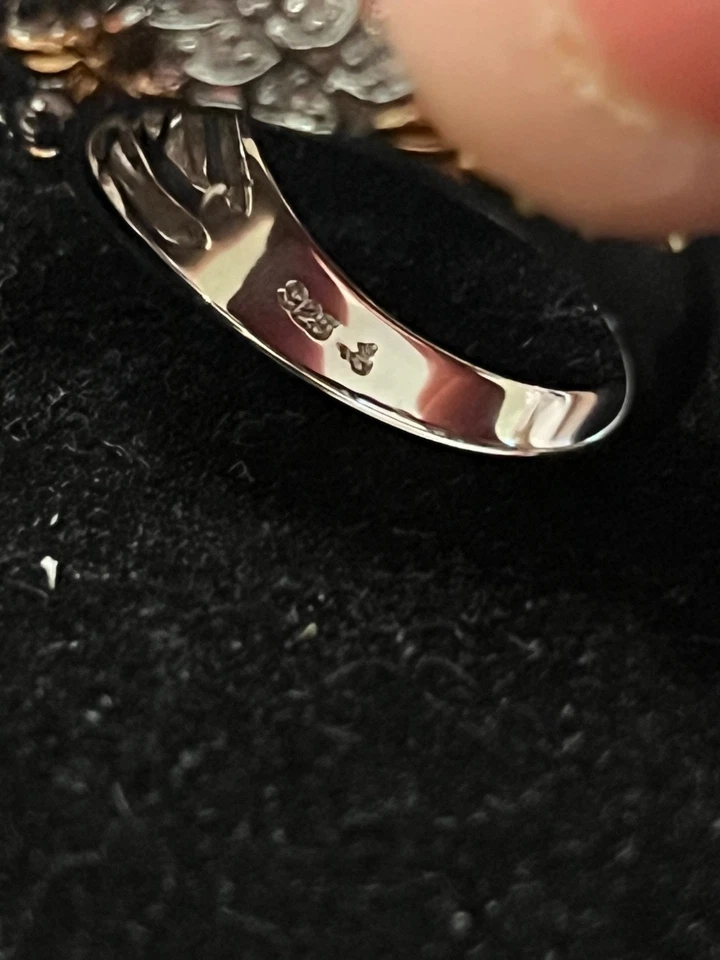 Victoria Wieck Firmado Plata de Ley 925 Rosa Amatista Topacio Blanco 4.65CT Talla 7 Foto 4 de 4