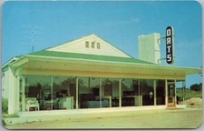GARRETT, Indiana Postcard "CHAS. ORT & CO." Furniture Store / Street View c1950s