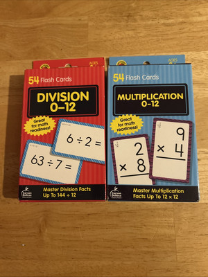 Multiplication & Division 0-12 Flashcards - Great Math Practice Tool Ages 8+