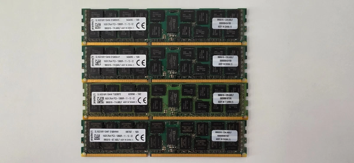 25+ PC3-12800 (DDR3-1600) 16 GB ECC Network Server Memory (RAM