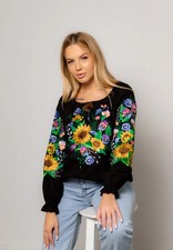 Woman Vyshyvanka Ukrainian embroidery embroidered blouse Linnen