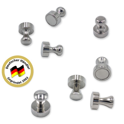 Neodym Pinwandmagnete N45 12/20mm extra stark Büro Kühlschrank Tafel Kegel Pins