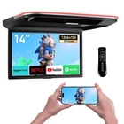 14" Car Flip Down Monitor Android Video Player Overhead Entertainment HDMI 32GB