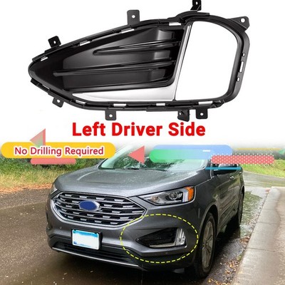 Driver Side 2019 2020-2024 For Ford Edge Chrome Bumper Fog Light Cover Bezel
