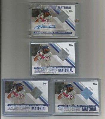 VLADIMIR GUERRERO JR 27/50 TOPPS  MATERIALS AUTO! PLUS:GRAY, BLUE & DUSTY BLUE!