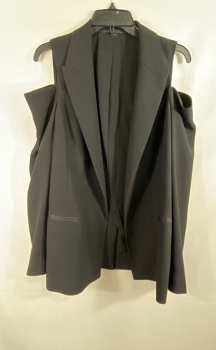 AllSaints Women's Black Aleida One Button Tailored Blazer Jacket Sz 8