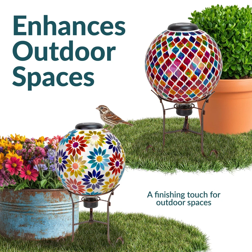 Soporte Globo Mirador Exterior Acero Estilo Tradicional - Bronce de Sunnydaze Foto 4 de 4