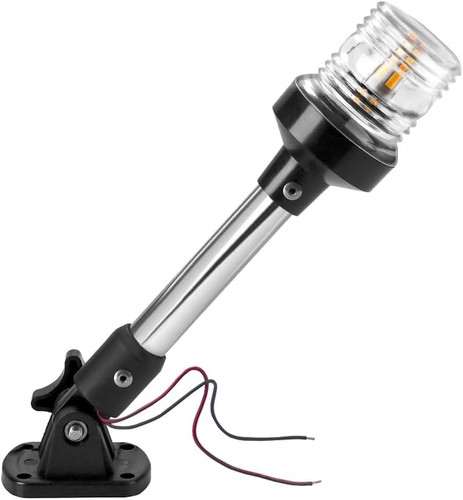 Boat Anchor LightWhite LED Stern Light For Boat 3 Nautical Mile Bimini Top Li - Foto 5