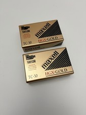 Maxell VHS-C Camcorder Tapes 2 Pack TC-30 HGX-Gold - New