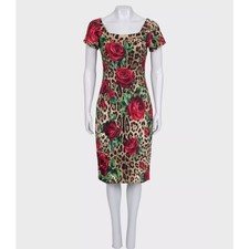 Dolce & Gabbana Floral Print Fitted Dress - Size IT44/L