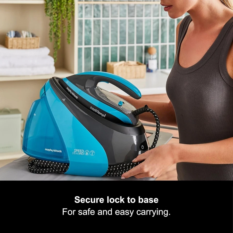 Morphy Richards SpeedSteam Pro 1.6L Water Tank, 1.8m Cord, 3000W, Blue 332103 - Image 3 of 4