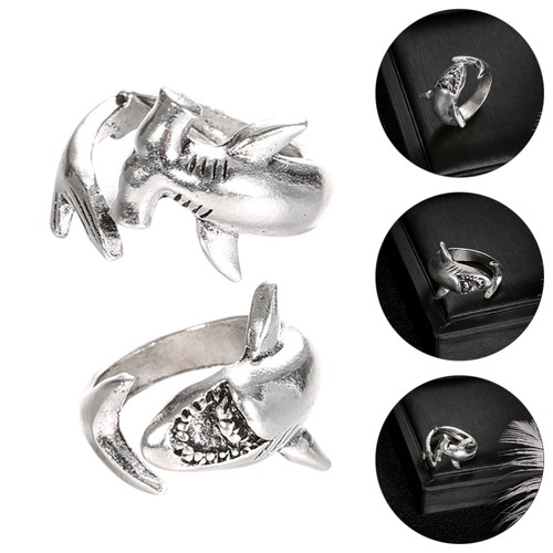 2 Pcs Amanti Anelli Per Pollice in Argento Sterling Da Donna Aperti