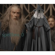 LOTR Gandalf Costume The Lord of the Rings Wizard Outfit Suit Cosplay Halloween