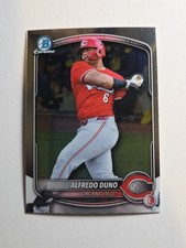 2025 Bowman Chrome Prospect Card BDC-133 Alfredo Duno Reds