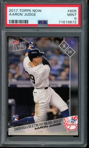 2017 Topps Now #605 Aaron Judge PSA 9 Mint RC Rookie Card 71619872