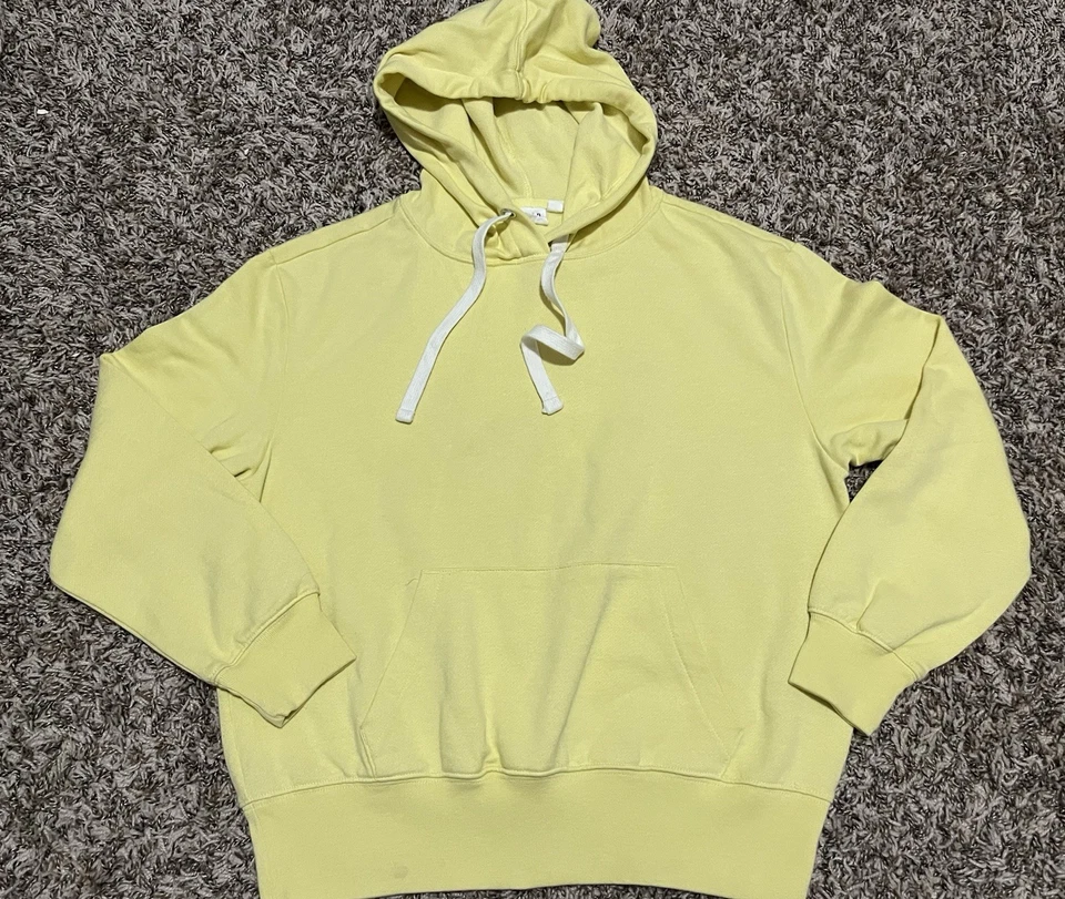 Sudadera con capucha para mujer Gap amarilla ligera de mezcla de algodón pequeña Foto 2 de 4