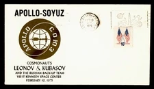 DR WHO 1975 SPACE APOLLO SOYUZ COSMONAUTS CACHET KSC FL M36620