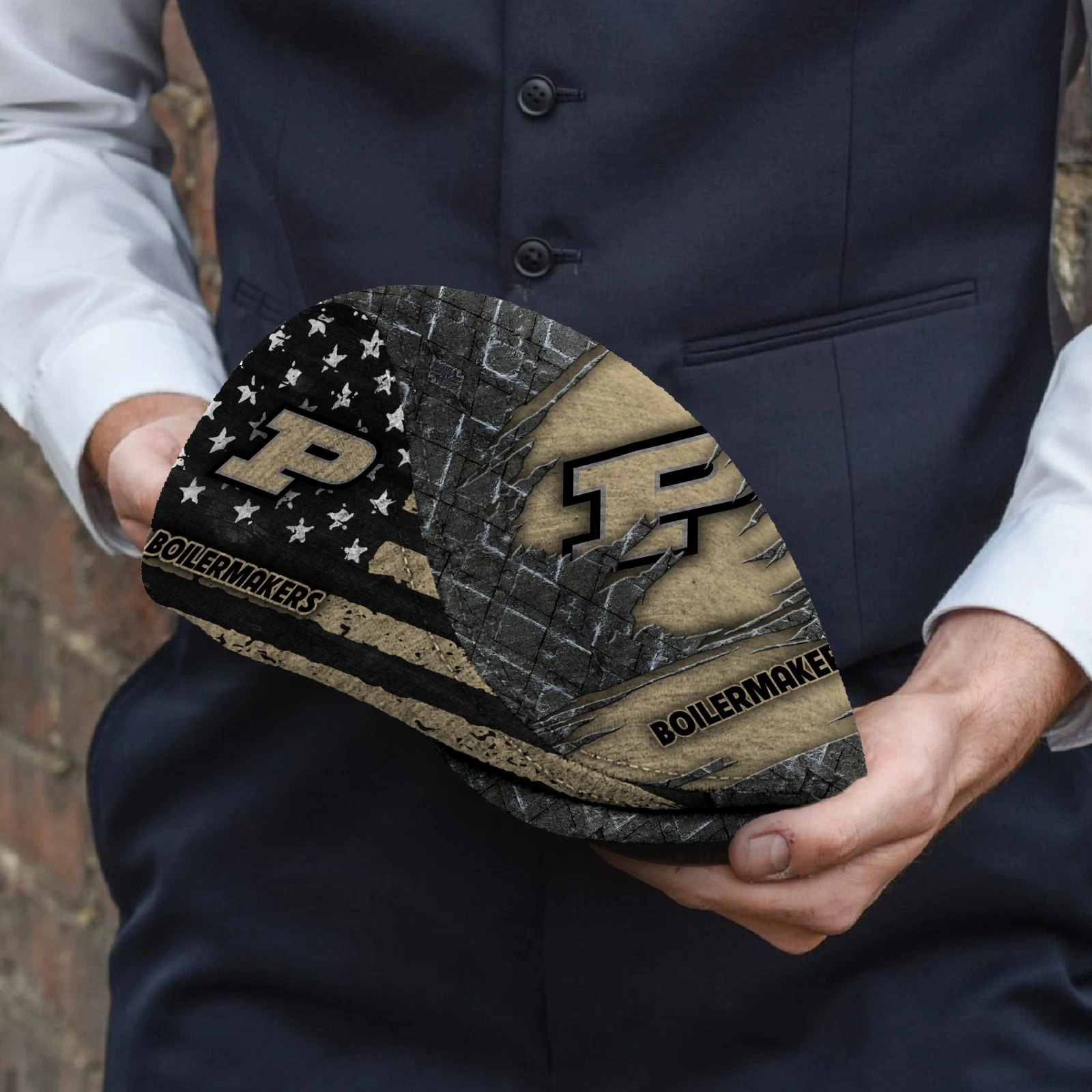 Purdue Team Boilermaker*s Jeff Cap NCAA Golf Cap NCAA Driving Cap Newsboy Cap