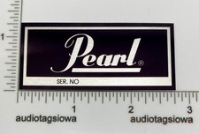 Pearl Drum Serial Numbe Logo Custom Made Satin Silver Aluminum Self Stick