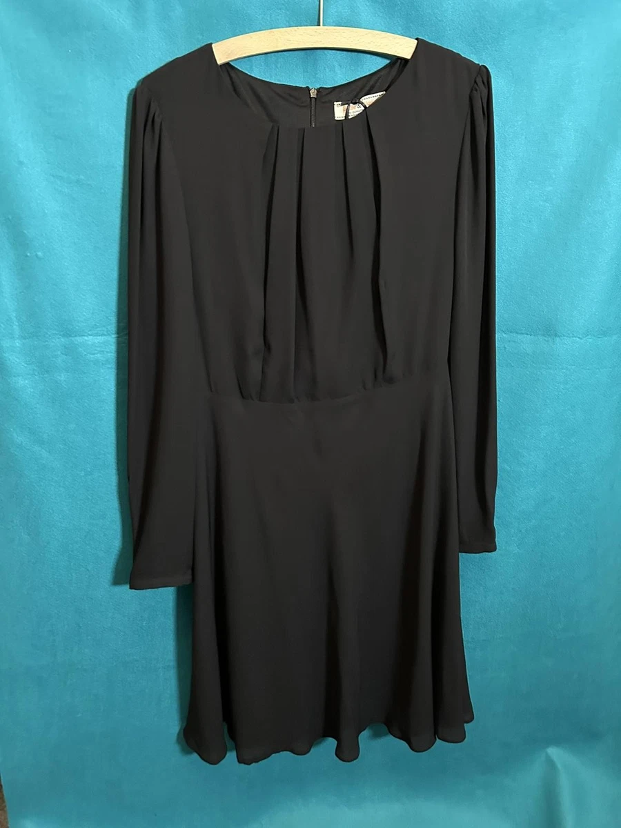 Robe Billie And Blossom Taille 20 Noir Floral à Plis Devant - Neuve Sans étiquettes, Sans Défaut
