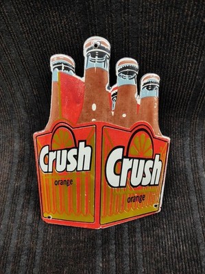 Porzellan Orange Crush Emaille Blechschild Platte Größe 10'' x 7'' Zoll