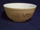 Vintage Pyrex Forest Fancies Mushrooms Brown Nesting Mixing Bowl 403USA  2.5 Qt.