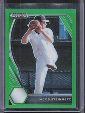 2021 Panini Prizm Draft Picks #PDP77 Jacob Steinmetz Lime Green Prizm #/75