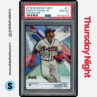 2018 BOWMAN'S BEST #51 RONALD ACUNA JR. REFRACTOR RC ROOKIE PSA 10