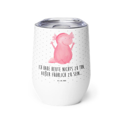 Weinbecher Axolotl Hurra - Geschenk Lurch Glühwein Becher Thermobecher Freude
