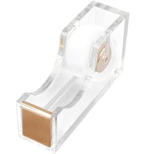 Acrylic Tape Dispenser,Clear Acrylic Desk Dispenser Kit , Modern 1 Set Gold